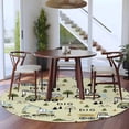thumbnail image 3 of Round Area Rugs Collection 8 Ft, Cartoon Tractor Non-Slip Residential Carpet, Cute Green Digger Shovel Truck Rustic Indoor Crawling Mats Runner Rugs for Living Room/Dining Room/Bedroom, 3 of 8