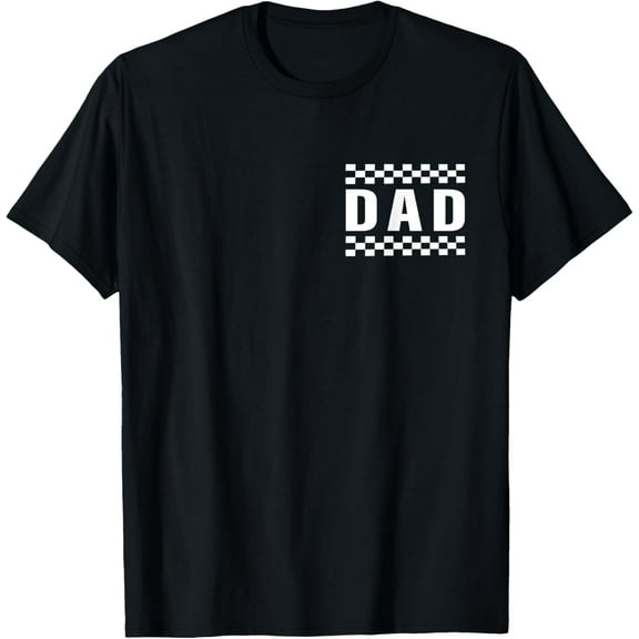 Racing Dad Vintage Birthday Party Matching Family Race Car Pit Crew Dad T-shirt