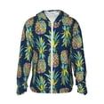 thumbnail image 2 of Uemuo Colorful Pineapples Pattern Women's Full Zip UPF 50+ Sun Protection Hoodie Jacket Long Sleeve Sun Shirt Hiking Outdoor Performance with Pockets-Medium, 2 of 9