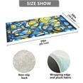 thumbnail image 3 of Abstract Blue and Yellow 39x20" Bath Mat Carpet, Absorbent and Non-Slip for Kitchen or Bathroom, Quick-Drying, 3 of 8