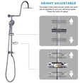 thumbnail image 4 of Wowow Wall Bar Shower Kit 1-Spray, 8 in. Round Rain Shower Head with Hand Shower in Polished Chrome (Valve Not Included), 4 of 8
