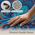 thumbnail image 6 of ODIKA 6'x9' Washable Area Rug Easy Care, Non-Shedding, Circle Tentacle Spiral Motif Symmetrical Maritime Theme Cover for Queen Size Bedroom Under Bed Master Suite, 6 of 7