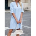 thumbnail image 3 of ZANKLEY Dress for Women V Neck Short Sleeves Casual Flowy Summer Beach Vacation Shifts, 3 of 7
