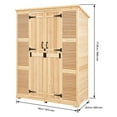 thumbnail image 6 of KFFKFF Exterior Storage Unit, Large-Scale Wood-Based Outdoor Storage Facility with Water-Resistant Ceiling and Metallic Structure, Twin Secure Doors Yard Equipment Shelter Storage Home Cabinet, 6 of 9