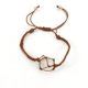 thumbnail image 1 of Xiao Hua Pulsera de cuentas hecha a mano, ideal para hombres y mujeres, tejida a mano con cuerda marrón, piedra natural y cristal (blanco)., 1 of 4
