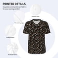 thumbnail image 3 of Lsque Flower Pattern On Black Pattern Mens Polo Golf Shirts Funny Graphics Shorts Sleeve Button Shirts Baseball T-shirt-3X-Large, 3 of 7