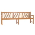 thumbnail image 5 of Teak Wood Chippendale Quadruple Outdoor Patio & Garden Bench, 8 Foot, 5 of 5