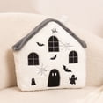 thumbnail image 4 of geerera Halloween Pillow, Cute Spooky House Shaped Stuffed Throw Cushion with Ghost Embroidery, 4 of 9