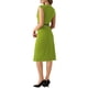 thumbnail image 3 of Vestido elegante de mujer Inspire Chic con mangas cortas, ceñido a la cintura, ideal para el trabajo, color verde claro, talla L, 3 of 6
