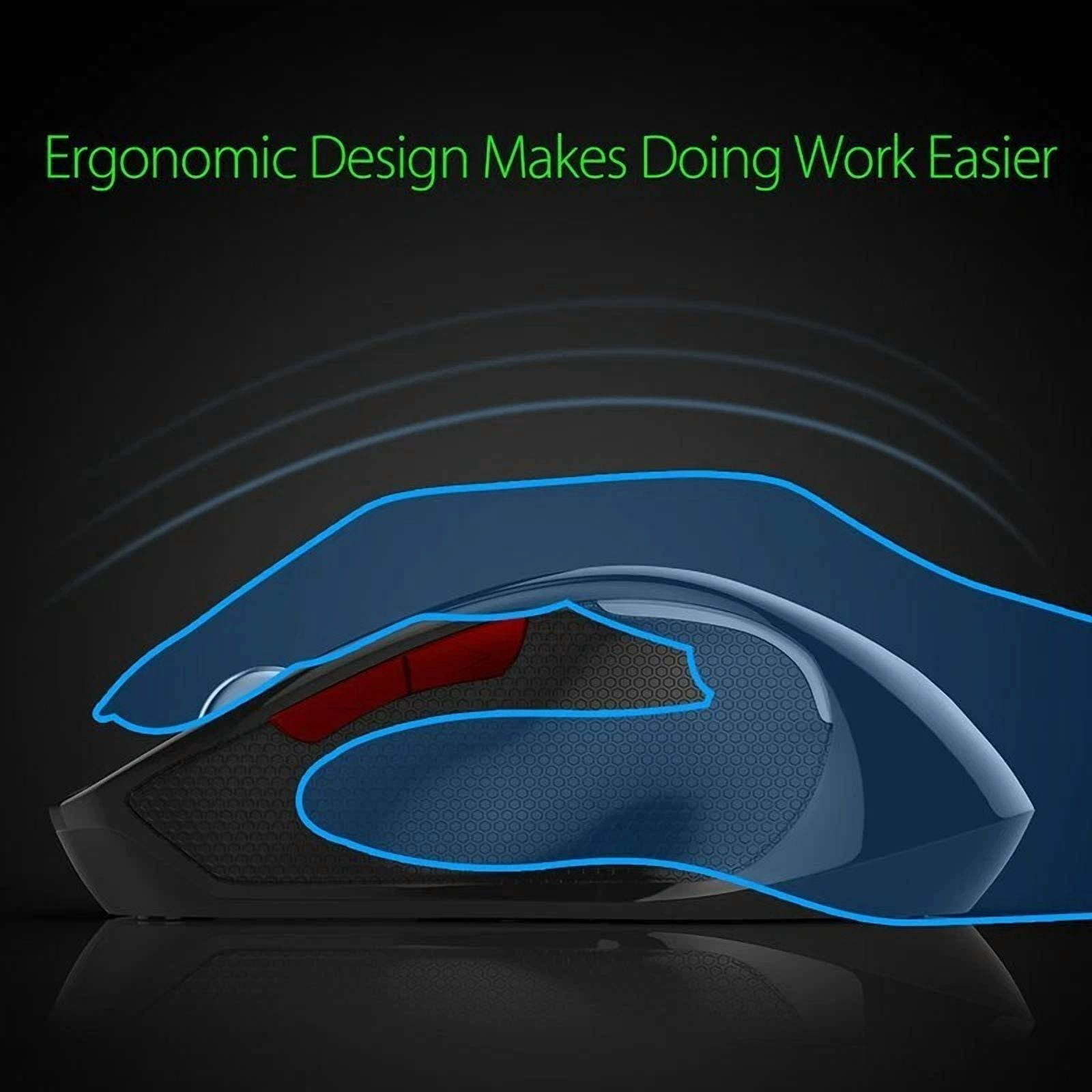CIRCLE- 2400 Dpi Wireless Gaming Mouse W/ Unique Silent Click Optical For Pc Laptop Mac