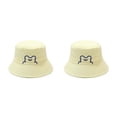 thumbnail image 3 of Minnieouse Sombreros anti-sol Moda encantadora Hombres Mujeres Gorras Pescador Sombrero Sunshine Seaside Casual Adultos All-match Headgear Amarillo M (56-58 cm) 2Conjunto, 3 of 6