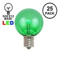 thumbnail image 3 of Novelty Lights Green Glass G30 Globe Hanging LED String Light Replacement Bulbs E12 Candelabra Base, 3 of 5