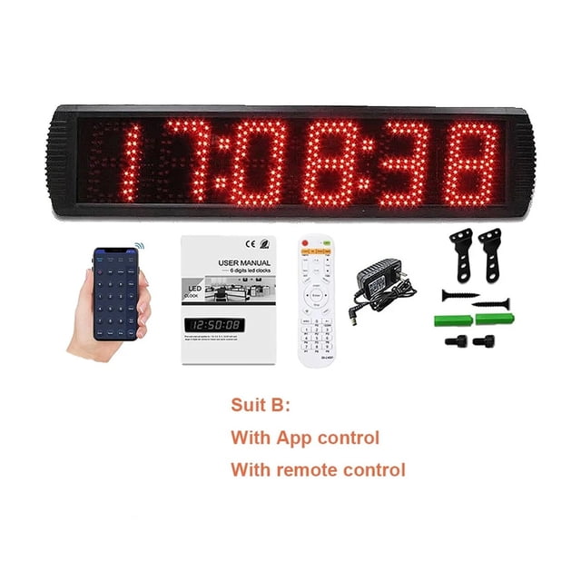 Large LED Countdown Clock, Marathon Race Timer, Outdoor App Control, Tripod, 5 Inch