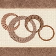 thumbnail image 3 of Authentic Hotel and Spa  Turkish Cotton Circles Embroidered Latte Brown 2-piece Washcloth Set, 3 of 3