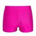 thumbnail image 3 of JanJean Girls V Cross Waist Short Leggings Bike Dance Tumbling Athletic Gymnastics Shorts Activewear Rose 6, 3 of 6