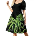 thumbnail image 2 of Vestido de manga corta con retrato de David Lynch, vestidos de mujer, vestidos de noche para mujer, vestidos de verano, 2 of 7