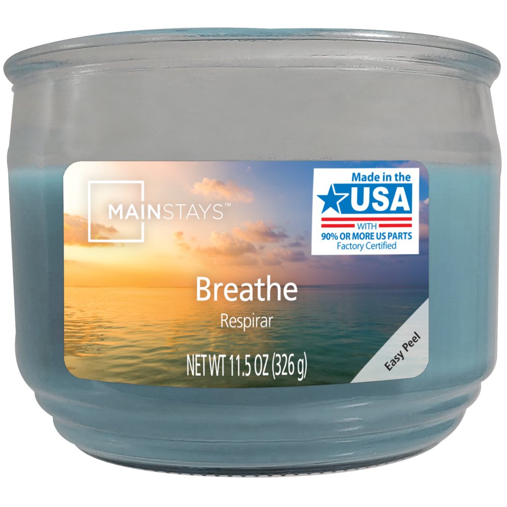 Mainstays 11.5 Ounce Breathe Scented Candle