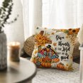 thumbnail image 6 of Sm:)e Turkey Pumpkin Sunflowers Bow Maple Leaf Cross Thanksgiving Throw Pillow Covers 18x18 Inch Set of 2, Cushion Covers for Sofa Home Decor, 6 of 6
