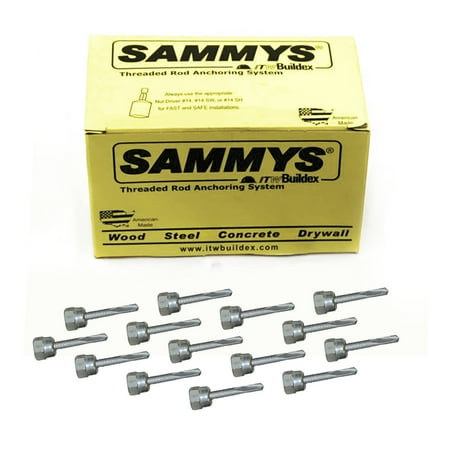 

12-24 x 1 1/2 in. Sammys Rod Anchor Super Screw with Teks 3/8 in. Threaded Rod Fitting for Steel (Pkg.=25)