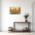 thumbnail image 4 of ZHONGYUTONG Rustic Sunflower Canvas Wall Art Vintage Yellow Flower Painting Floral on Wooden Background Picture Decor Framed (12.00" x 18.00"), 4 of 5