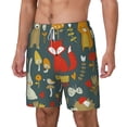 thumbnail image 2 of Balery Cute Animal Forest Mens Swim Trunks Swim Shorts for Men Quick Dry Inseam Beach Shorts with Compression Liner Pocket-Medium, 2 of 9