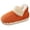 Orange, variant on Boys Girls Winter Warm Fuzzy Bootie Slippers Kids Indoor Non Slip House Slipppers Fleece LIned Ankle Booties