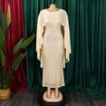 thumbnail image 6 of AURA Plus Size Spring Sequin Cape Mermaid Gown Elegant High Waist Long Party Dress XL XXXL, 6 of 10