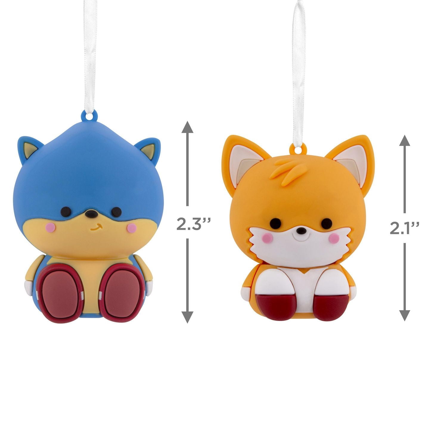 Hallmark Christmas Ornaments (Better Together Sonic the Hedgehog and Tails Magnetic), Set of 2