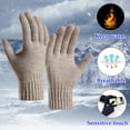 thumbnail image 5 of AWZXDE Winter Women Warm Screen Knit Gloves Soft Full Finger Elastic Comfortable Mittens for Cold Weather A,One Size, 5 of 7