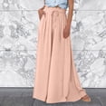 thumbnail image 2 of EDFBUYKRS Female Women Pants Casual Linen Pants Women Long Tall 2026 Women's Solid Color Leisure High Waist Wide Leg Pants Xl, 2 of 5