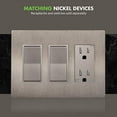 thumbnail image 3 of ENERLITES Elite Series Screwless Decorator Wall Plate Child Safe Outlet Cover, Size 3-Gang 4.68" H x 6.53" L, Unbreakable Polycarbonate Thermoplastic, SI8833-BNK, Brushed Nickel, 3 of 3