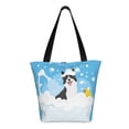thumbnail image 3 of Kll Tote Bag For Women Collie In Bathtub Print Shopping Grocery Reusable Bags For Office School Shopping Travel, 3 of 8