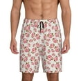 thumbnail image 3 of Lsque Rose Flowers Mens Sleep Pajama Shorts,Short Pajama Pants, Cotton Ultra-Soft Knit-Small, 3 of 9