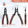 thumbnail image 6 of ValueMax Wire Stripper and Cutters, 10-22 AWG Wire Stripper Tool, 6-inch Flush Cutters with Safety Lock and Curved Bevel Design, Diagonal Side Cutters for Electronics, Jewelry, and Crafts, 6 of 8