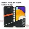 thumbnail image 6 of Compatible for Samsung Galaxy A34 5G Wallet Case, Embossed Pattern PU Leather Magnetic Closure Flip Cover with Credit Card Slots Kickstand Soft Silicone Anti-Scratches Shockproof Case, Black, 6 of 9
