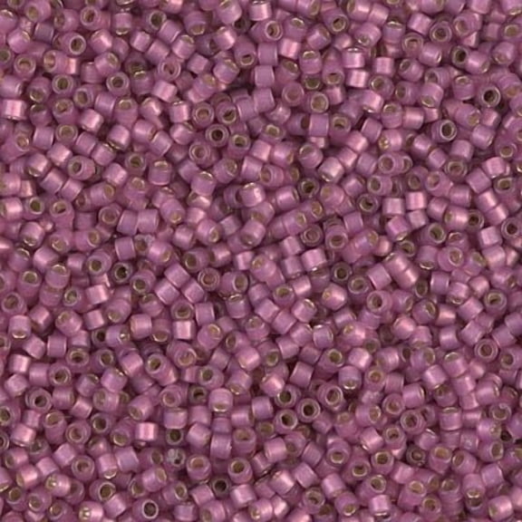 Miyuki Delica Seed Beads DB2181 11/0 Duracoat Silver Lined Hydrangea Semi-Frosted 7.2 Grams