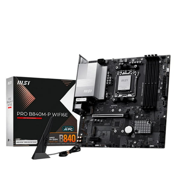 Tarjeta Madre MSI PRO B840M-P WIFI6E AM5 DDR5 WIFI Micro ATX
