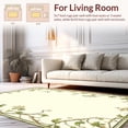 thumbnail image 2 of ODIKA 4'x6' Machine Washable Non-Slip Area Rug, Elegant Botanical Garden Trellis Hand Crafted Oval High Traffic Rug, Ivory, 233020, 2 of 7