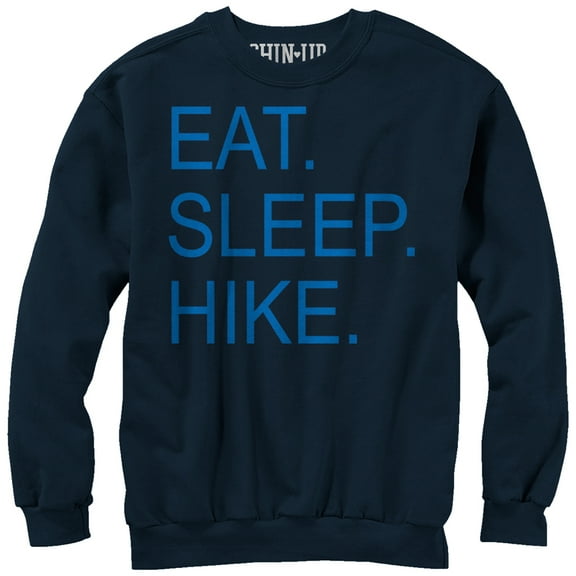 Women's CHIN UP Eat Sleep Hike  Sweatshirt Navy Blue Medium