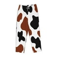 thumbnail image 4 of Daiia Brown Black Cow Women's Sleep Pant with Pockets and Drawstring,Pajama Pants-X-Large, 4 of 9