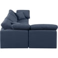 thumbnail image 4 of Meridian Furniture Indulge 129" Linen Fabric L-Shaped Modular Sectional in Navy, 4 of 9