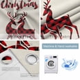 thumbnail image 2 of Fsddascl Merry Christmas Blackout Curtains for Bedroom/Living Room, Thermal Insulated Kitchen Curtains, Beige Xmas Elk Seasonal Winter Holiday Grommet Darkening Window Treatment Drapes 52"x63"x2, 2 of 6