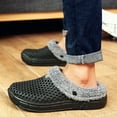 thumbnail image 4 of 1 par de pantuflas clásicas con forro tipo zueco, cálidas y suaves, sin cordones (negras), 4 of 7