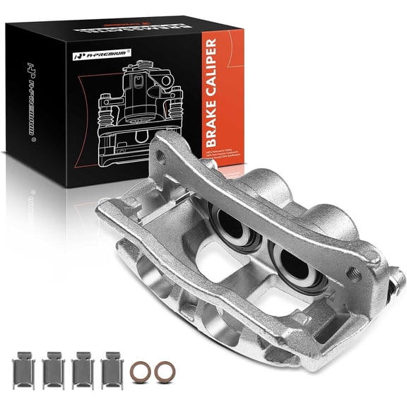 A-Premium Disc Brake Caliper Assembly with Bracket Compatible with Select Dodge and Ram Models - 3500 2011-2018, 4000 2012-2016, Ram 3500 2009-2010 - Rear Right Passenger Side