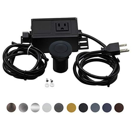 Sink Top Air Switch Kit Garbage Disposal Part Built Out Adapter Switch Short Black Plastic Button By Cleesink Walmart Canada
