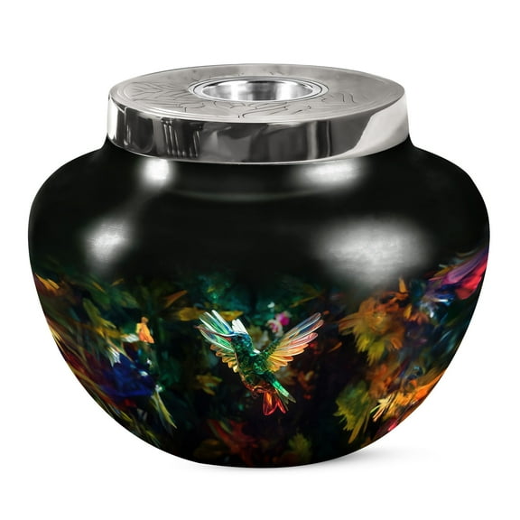 KARYLIZ Humming Bird Large Urn For Human Ashes - Cremation Urns Large Adult - Funeral Urns For Adult Ashes Women - Urns For Human Ashes Adult - Ash Holders For Human Ashes - Female Ash Urn 10 Inch