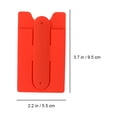 thumbnail image 2 of Mobestech 3-Pack Mobile Credit Card Holder Stick-On Cell Phone Wallet in Red for Convenient Chatting and Everyday Use, 2 of 6