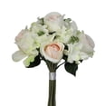 thumbnail image 2 of Admired By Nature 9 Stems Artificial Rose Hydrangea Mixed Bouquet, Cream/Pink, 2 of 4