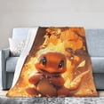 thumbnail image 2 of Charmander Blanket, Soft Flannel Throw Cozy Flannel Blankets Travel Throw Blanket Super Soft Lightweight Bedding Lap Chair Sofa for Adults Kids Teens 50"X40", 2 of 9
