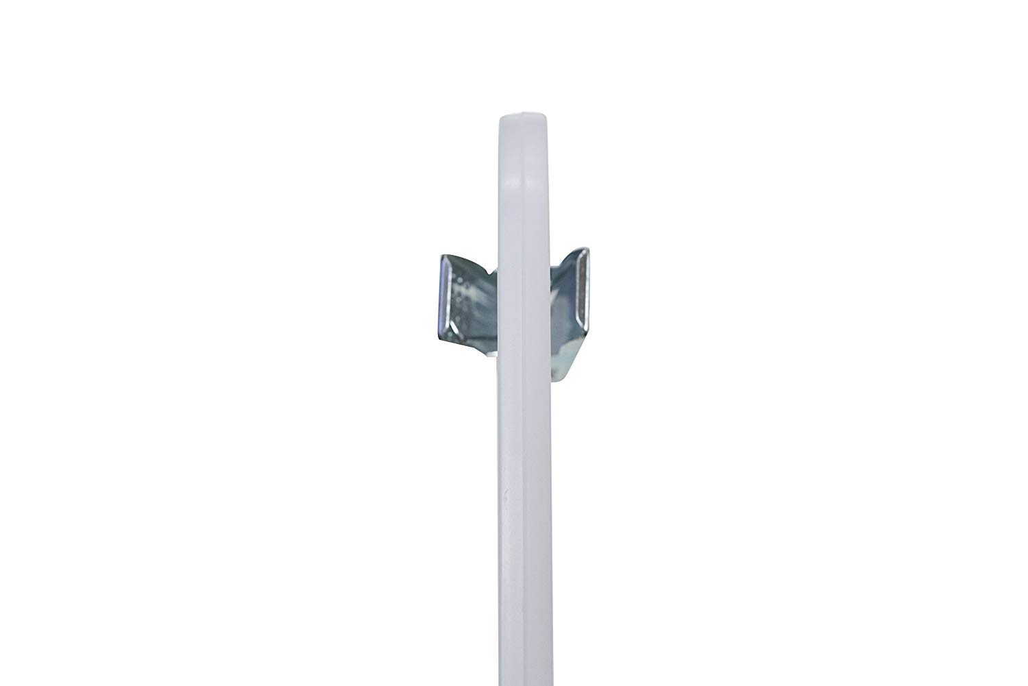 NAHANCO #1600RCLHHU 14" White Heavy Weight Plastic Skirt/Pant Hangers with Chrome Clips (Pack of 25)